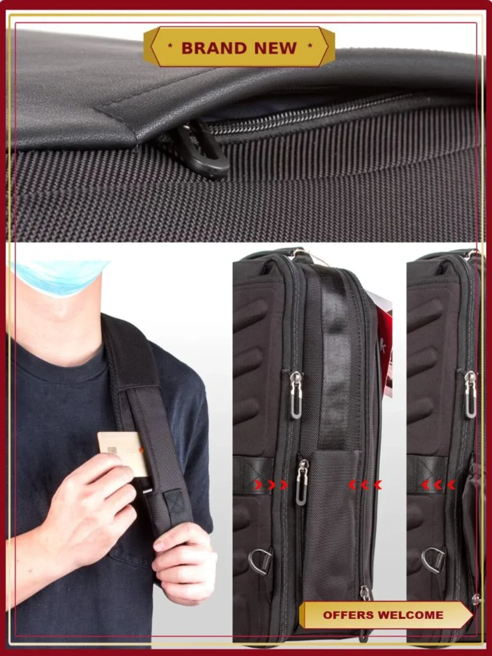Anti Theft Laptop Backpack 15.6
